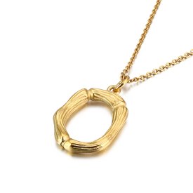 Anna K Jewelry - Halsband Bamboo O Guld
